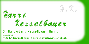 harri kesselbauer business card